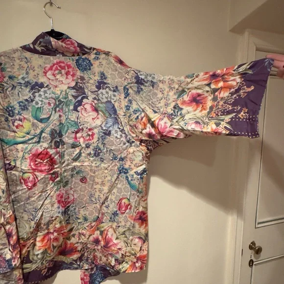 NWT Johnny Was Sz 2X Weller Topiary Hunter Kimono Reversible - Picture 9 of 16